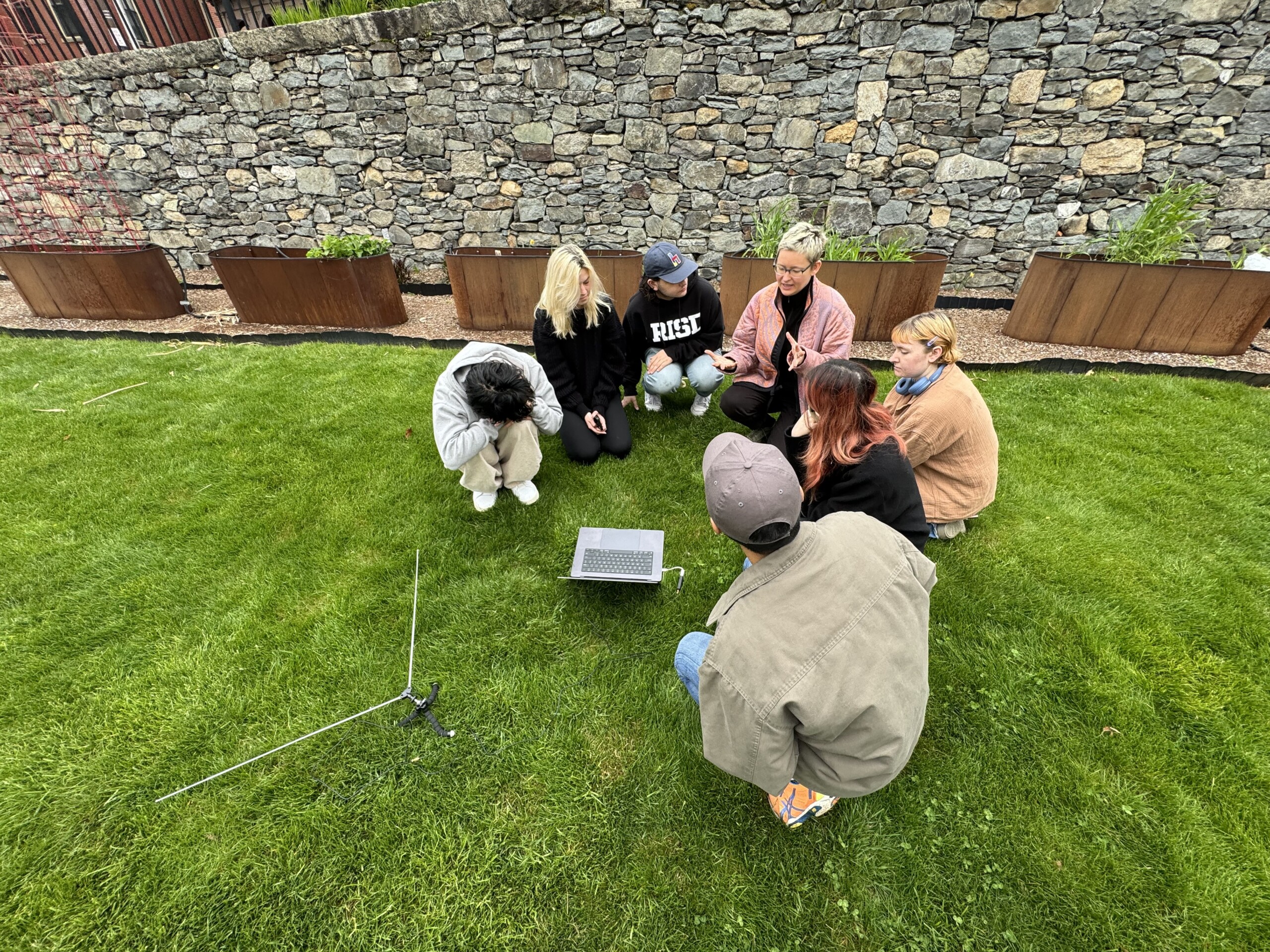 Anastasiia Raina Associate Professor RISD and recipient of Somerson Sustainability Grant is conducting a workshop on satellite signal capture Anastasiia Raina Associate Professor at RISD