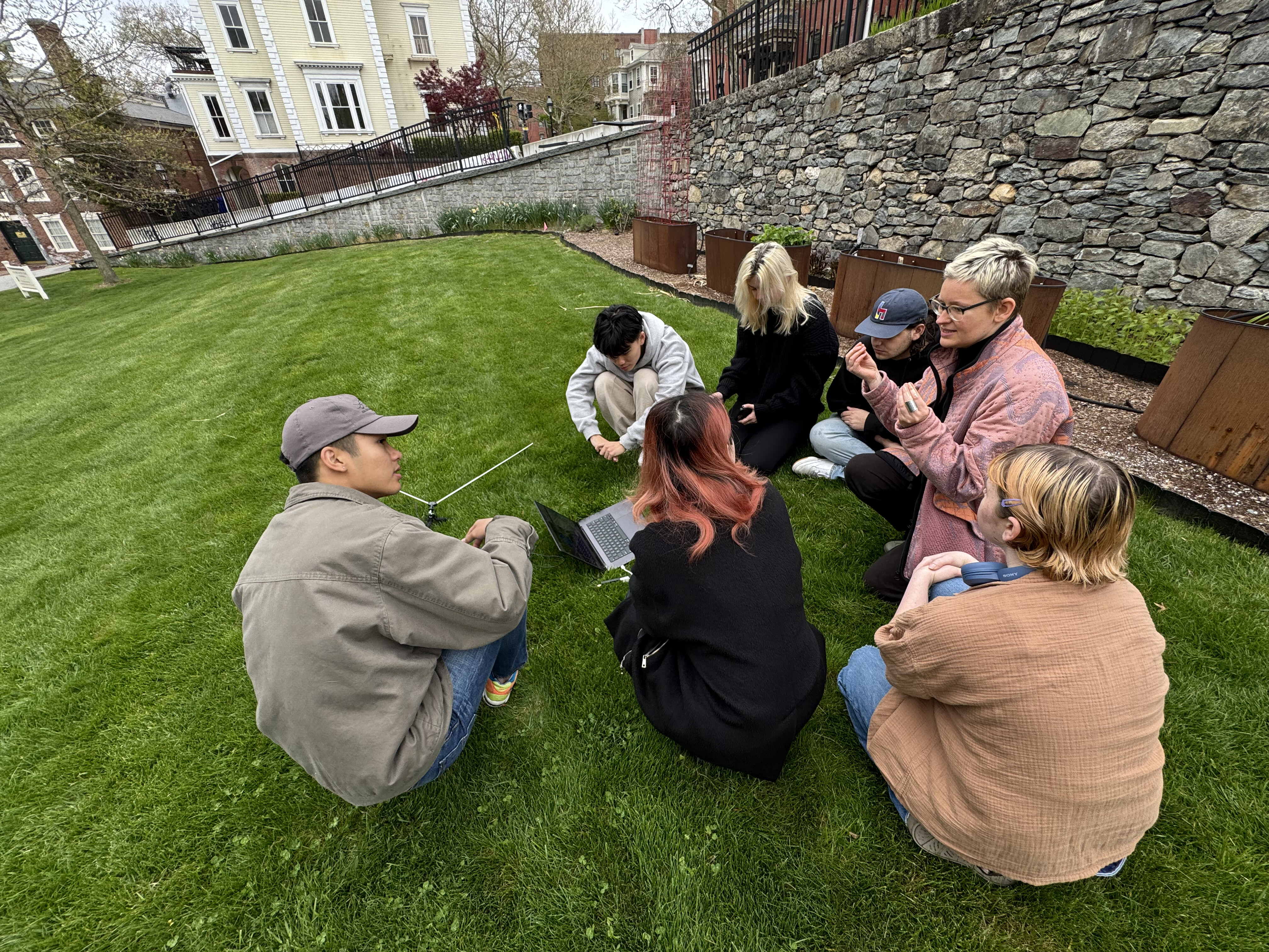 Anastasiia Raina Associate Professor RISD and recipient of Somerson Sustainability Grant is conducting a workshop on satellite signal capture Anastasiia Raina Associate Professor at RISD
